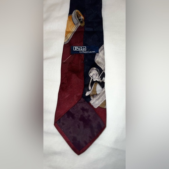 Polo Ralph Lauren Silk Handmade Vintage Race Car Tie - Picture 3 of 5